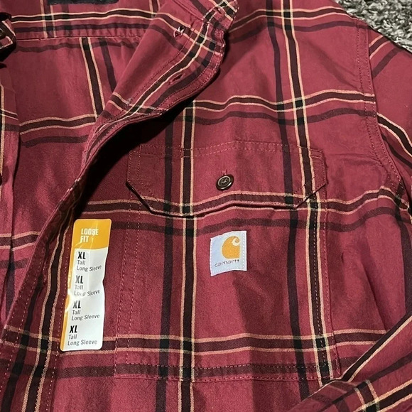 New! Carhartt plaid shirt size XL tall - Picture 8 of 16